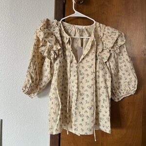 NWT Neuflora Sierra Ruffle Blouse Size Small *Sold Out*